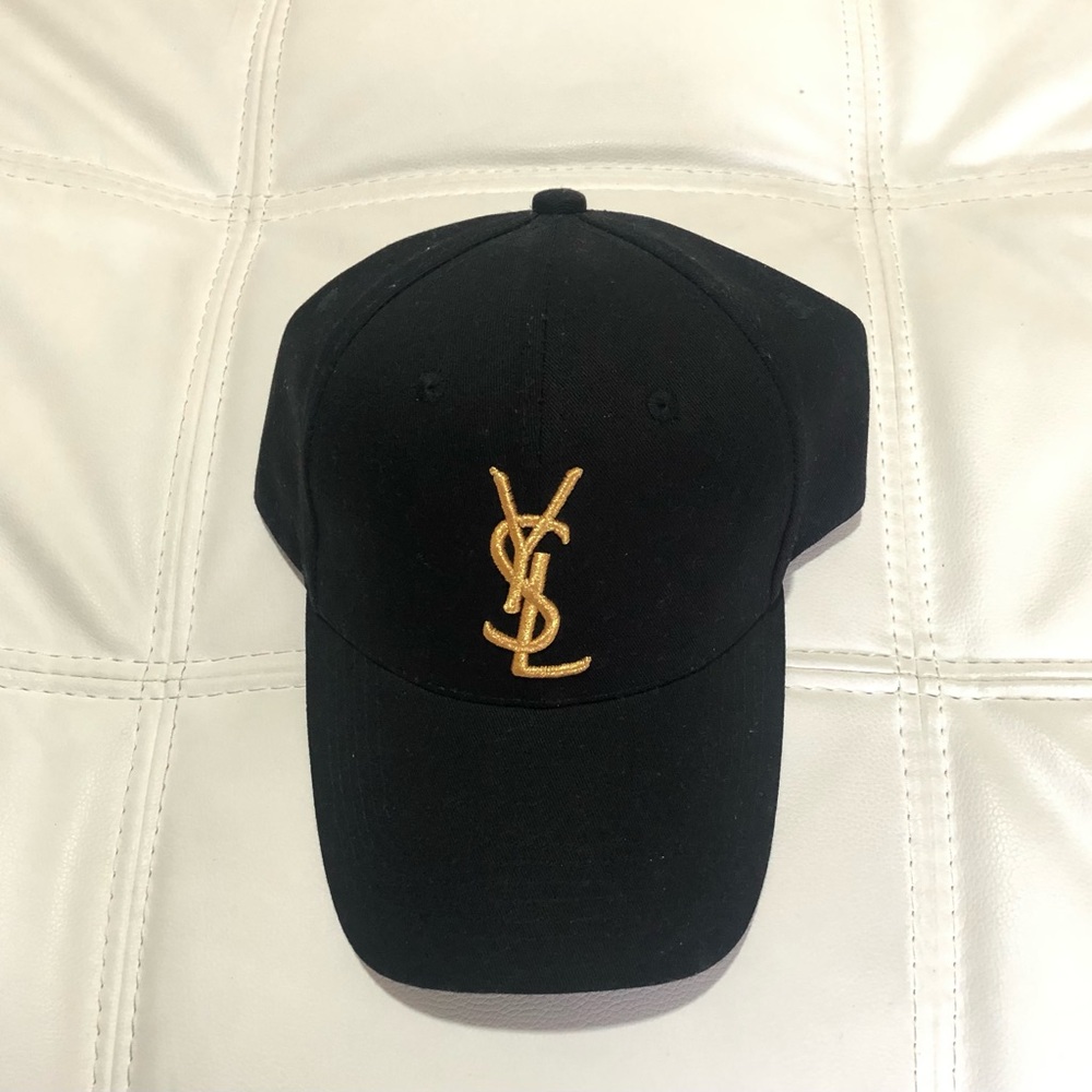 Yves Saint Laurent black baseball cap.